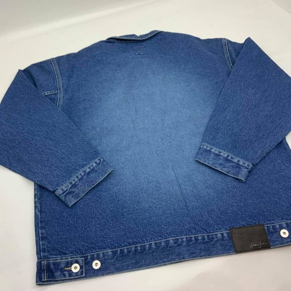 Men's Sean John Med Blue Sandblast Denim Jacket - Picture 3 of 3